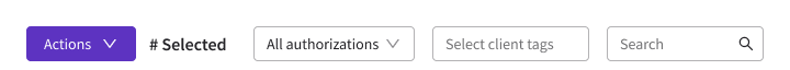 Authorization tab with multiple clients selected