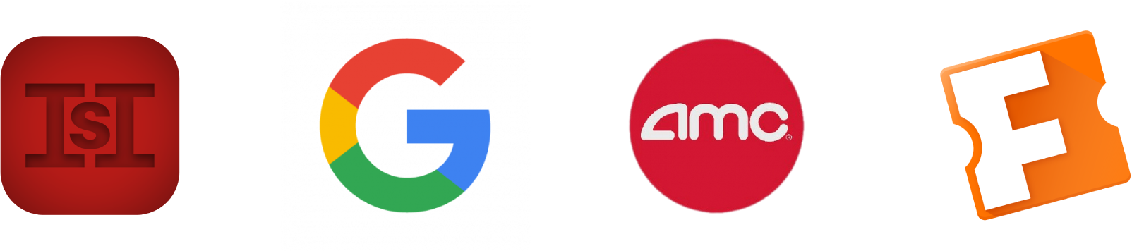 Competitive audit logos — Town Square Theaters alongside Google, AMC, and Fandango